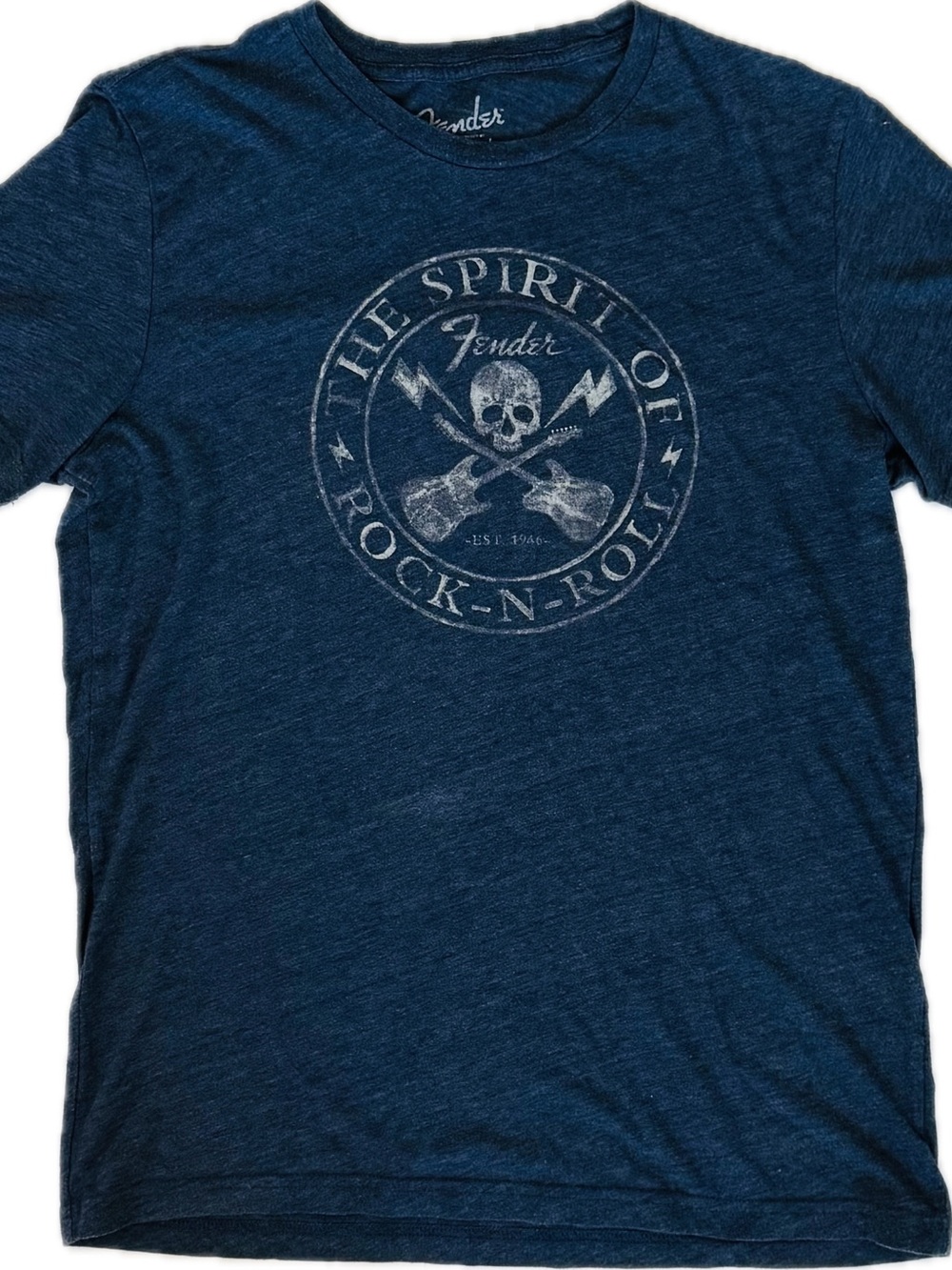 Lucky Brand Fender Navy Blue 'Spirit of Rock-N-Roll' Graphic Tee